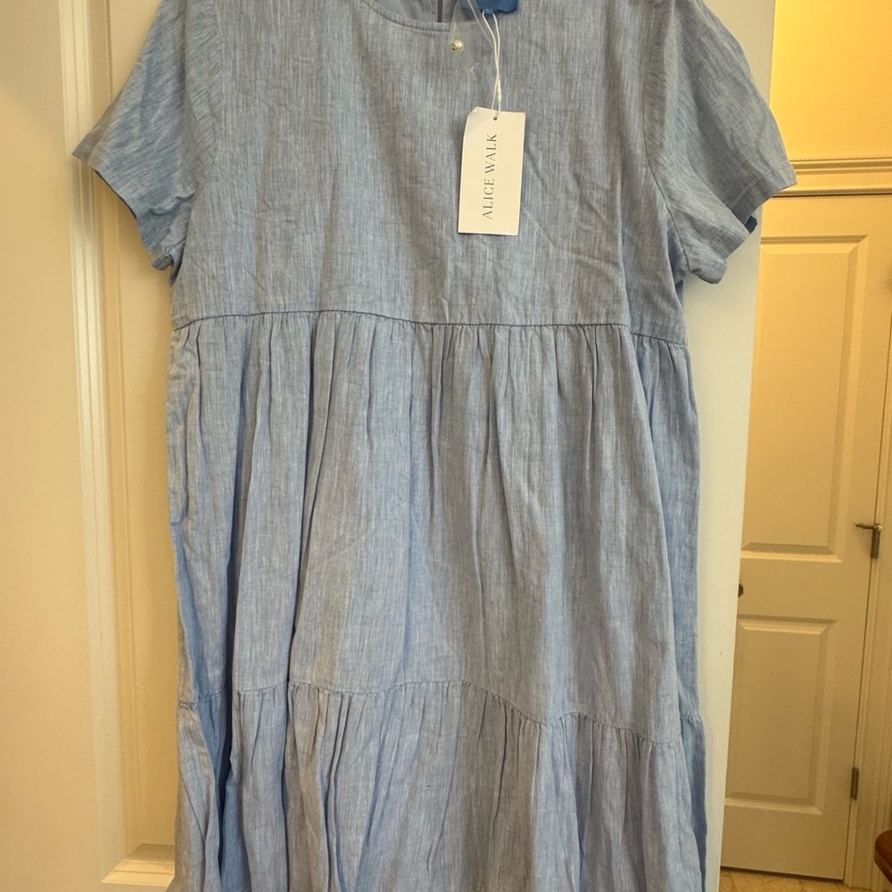 Alice Walk Sun Dress w/ Pearl Button